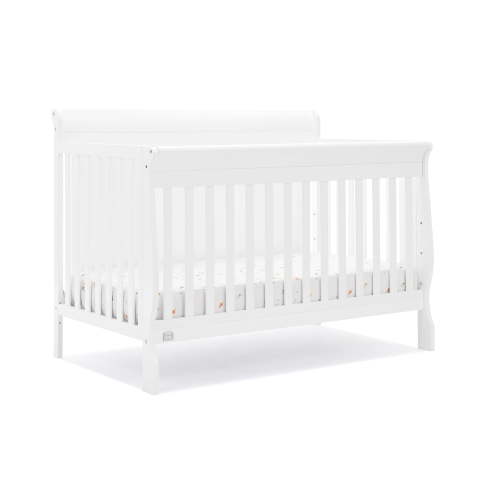 Simmons Kids Carter 6-in-1 Convertible Crib - Greenguard Gold Certified, Bianca White