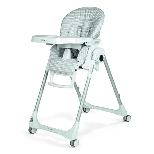 Prima Pappa Zero 3 - High Chair - for Children Newborn to 3 Years of Age - Made in Italy - Linear Grey (White & Grey)
