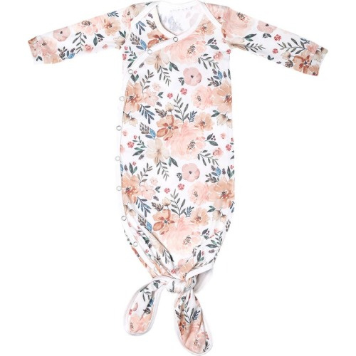 Copper Pearl Newborn Knotted Gown, Autumn
