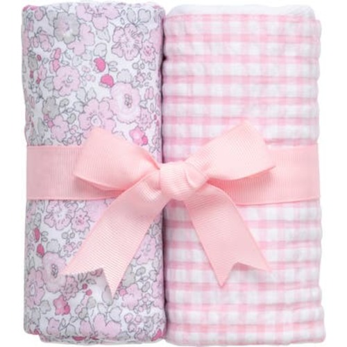 Floral Set of Two Burp Cloths