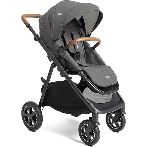 Hazel Height Adjustable Stroller – Travel-Friendly Stroller with Height Adjustable Seat, Multi-Position Recline, and All-Terrain Wheels (Thunder)