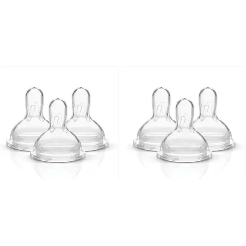 Medela Slow Flow Spare Nipples with Wide Base, Compatible with Medela Storage Bottles, Made Without BPA, 3 Count (Pack of 2)