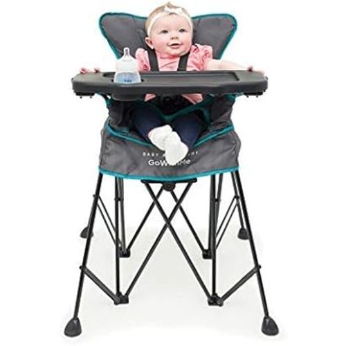 Baby Delight Go with Me Uplift Deluxe Portable High Chair, Indoor and Outdoor,Slate Grey