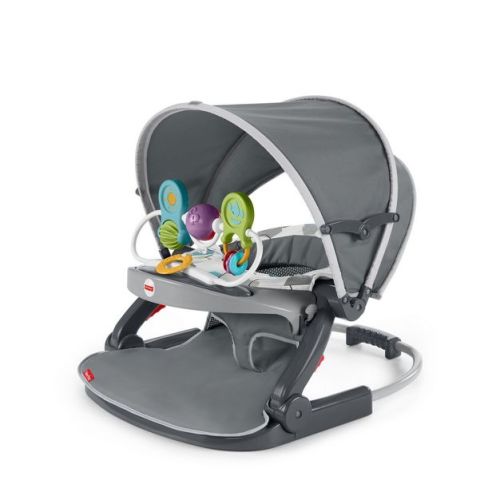 Fisher-price On-the-go Sit-me-up Floor Seat, Gray Hexagon
