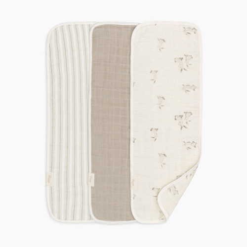 Crane Baby Avery Organic Cotton 3-pc. Burp Cloth Set - Bunny