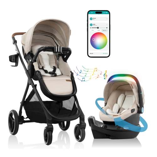 Shyft Intuiti+ Travel System featuring Revolve180 LiteMax™ NXT Rotating Infant Car Seat with SensorySoothe