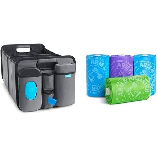 Munchkin Collapsible Trunk Diaper Changing Organizer and 60 Diaper Disposal Bags