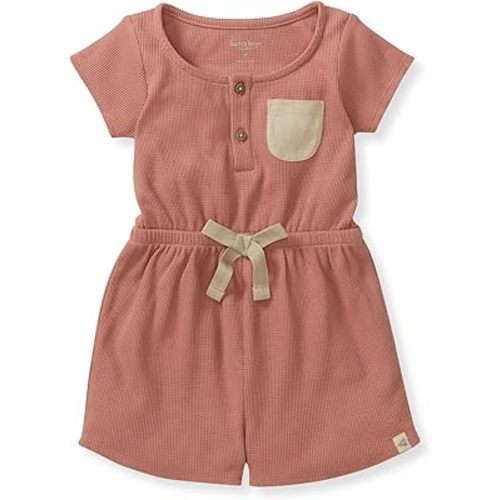 Burt's Bees Baby baby-girls Romper, 100% Organic Cotton One-piece Bubble Shortall and Layette Set Girl Outfit