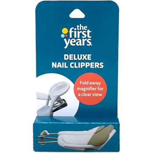 The First Years, Deluxe Baby Nail Clipper with Magnifier, 1 Pack