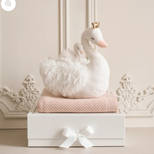 Mama + Baby Swan Plush Toy Set – Elegant Baby