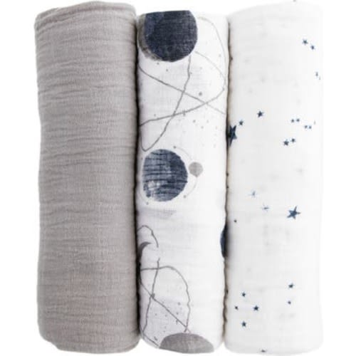 3-Pack Cotton Muslin Swaddle Blankets