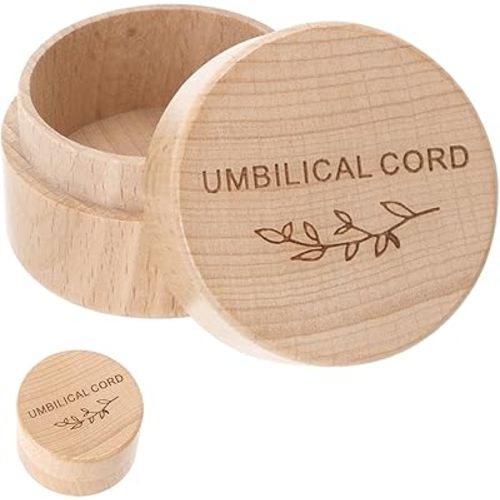 Umbilical Cord Keepsake Box Engraved Baby Memory Box for Umbilical Cord Storage Easy Open First Haircut Keepsake and Round Tooth Box Durable Baby Keepsake Gift for Newborn Baby Shower Pregnancy