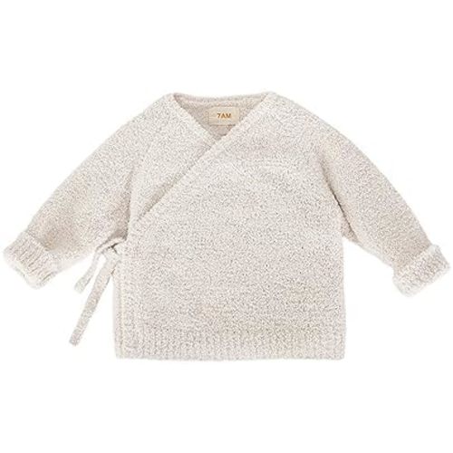 7AM Enfant Baby Wrap Top Fuzzy - Ultra-Soft Premium Fabric Side-Snap for Baby Boy & Girl, Stylish & Comfortable