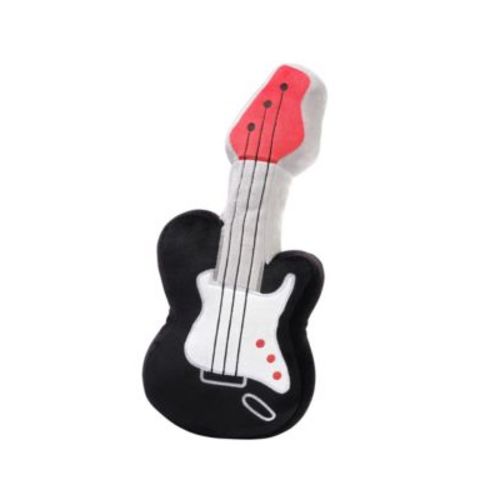 Lambs  Ivy Rock Star Plush Guitar Instrument Stuffed Toy - Gray/Black