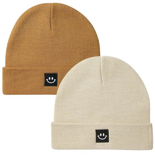 2Pack Baby Beanie Knit Toddler Hat for Girls Boys 0-8 Years