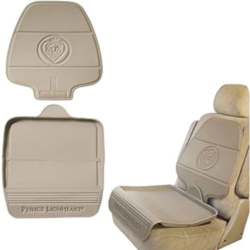 Prince Lionheart Car Seat Protector. The only 2 stage Seatsaver Designed with Thick padding, Nonabsorbent, waterproof, PVC foam material. Comparable with all baby and toddler car seats. (Beige)