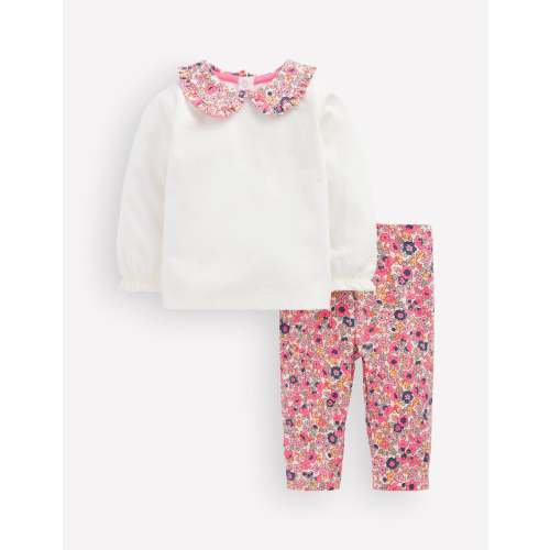 Collared Jersey Set-Multi Ditsy Floral