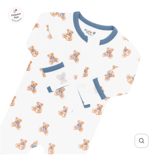Zippered Footie in Teddy Bear