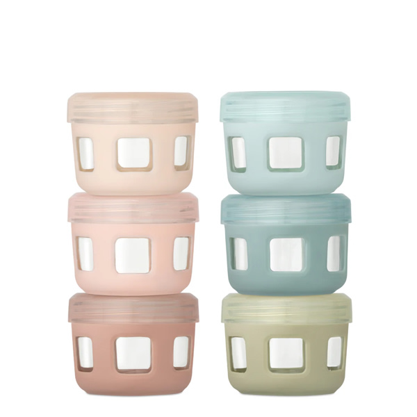 Baby Glass Food Jars | Non Toxic | Protective Sleeve – Ello