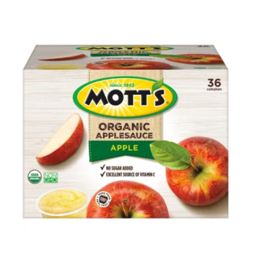 Mott's, Organic Apple Sauce, 3.9 oz, 36-Count