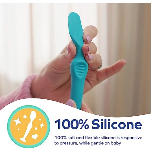 Dr. Talbot's Diaper Cream Brush for Babies - Diaper Rash Cream Applicator with Suction Base and Hygienic Case - Full Size - Aqua Blue