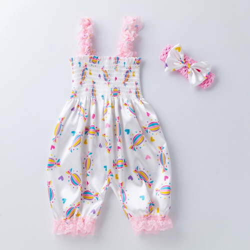 Ovbmpzd Flare Toddler Pajamas for Boys Sleeveless Lace Tropical Strappy Smocked Romper Baby Boy Onesies 80