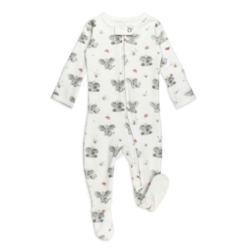 Organic 2-Way Zipper Footie in Baby Elephant – L'ovedbaby