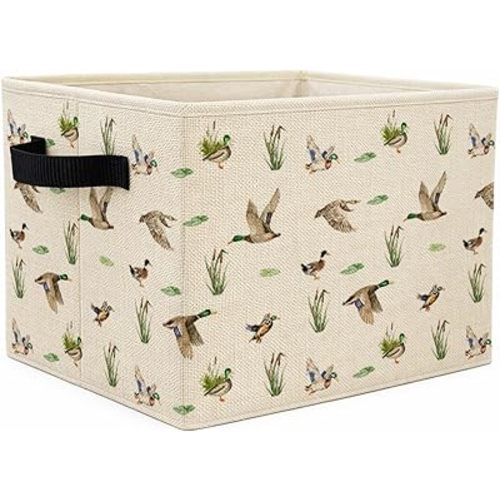 Caja de almacenamiento de pato de mallardo, cesta de almacenamiento plegable para niños, habitación de niños, sala de juegos, cuarto de bebé, ropa de baño, juguetes, libros, regalos, caja de