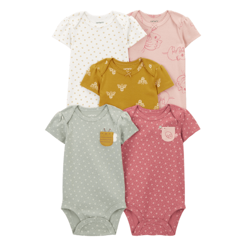 Baby 5-Pack Short-Sleeve Bodysuits - Carter's | Carter's