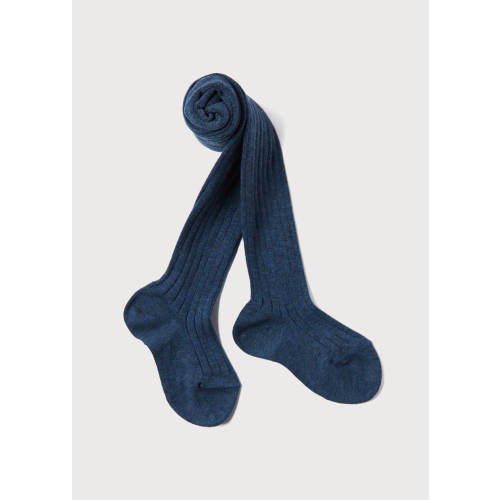 Ribbed Tights in Denim (3mths-8yrs)