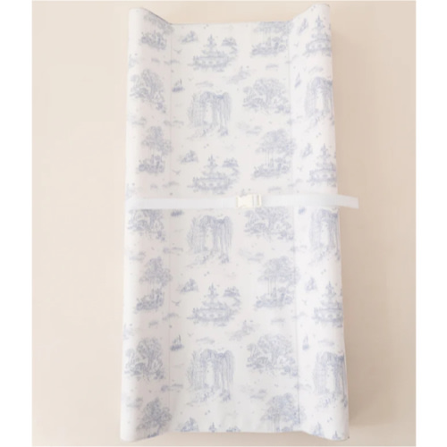 Spring Toile Blue Contour Change Pad | The Gilded Bird – The Gilded Bird US