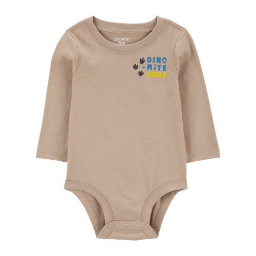 Baby Dino-Mite Dude Dinosaur Long-Sleeve Bodysuit - Carter's | Carter's