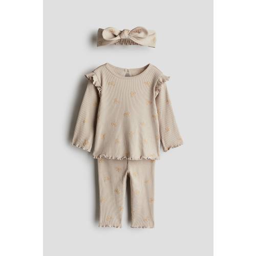 3-PIECE RIBBED COTTON SET