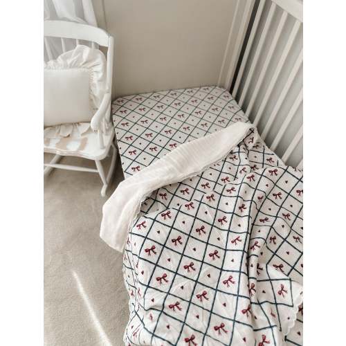 Bow Peep Fur Lined Cot Blanket