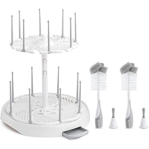 Munchkin® High Capacity Drying Rack and 2pk Sponge™ Bottle Brush