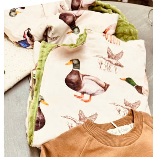 Duck Minky Baby Blanket