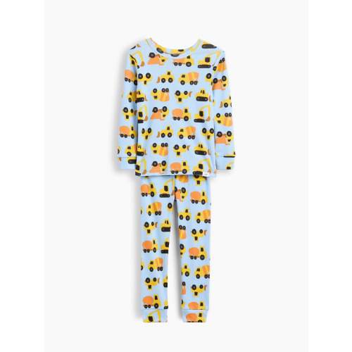 Baby & Toddler Organic Brushed Cotton Construction Truck PJ Set