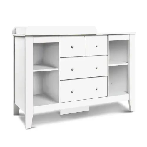 Keezi Change Table with Drawers - White | Baby Bunting AU