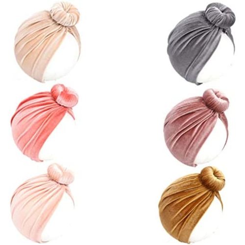 Awyjcas Newborn Baby Toddler Cotton Hat Babys Turban Kids Knotted Hat Cap Set