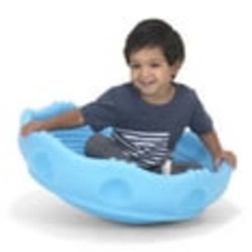 Simplay3 Kids & Toddler Outdoor Play Toy - Rock Around Wobble Disc, Blue - Preschool Balance & Spin