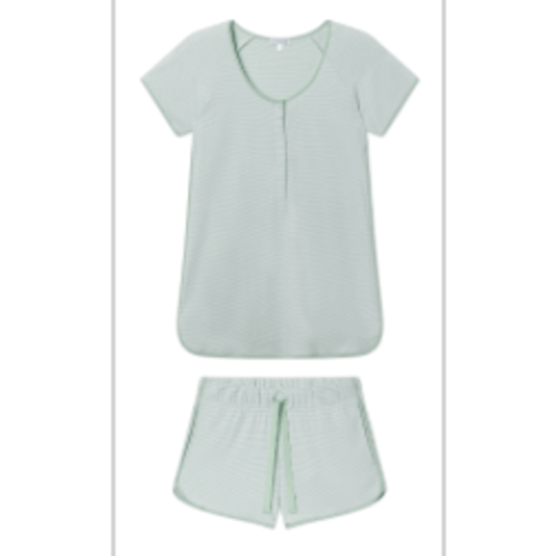 Medium Pima Maternity Shorts Set in Parisian Green