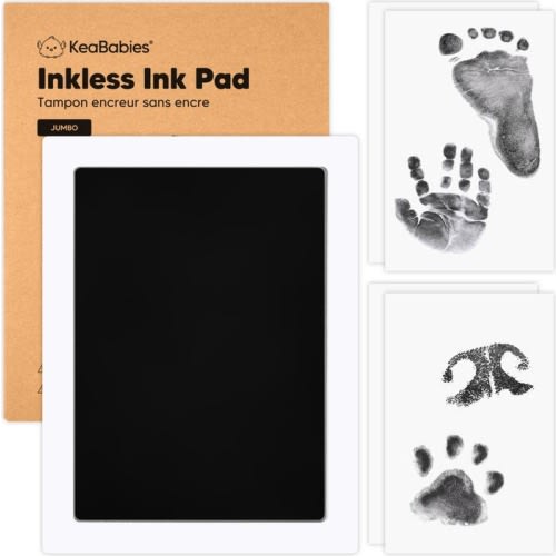 KeaBabies 1-Pack Inkless Ink Pad, Medium, Jet Black