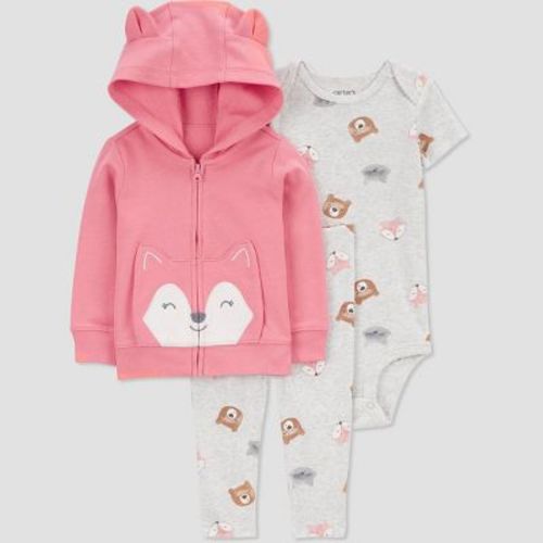 Carter's Just One You® Baby Girls' Fox S Top & Bottom Set - Pink Newborn