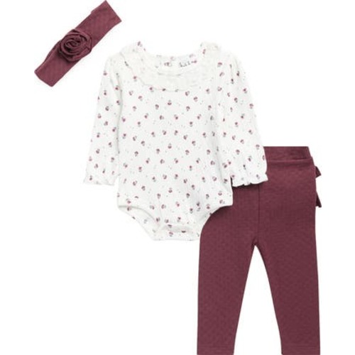 Nicole Miller Long Sleeve Bodysuit, Leggings & Headband Set | Nordstromrack
