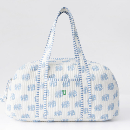 Block Print Duffle Bag