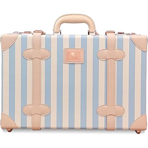 Unitravel Baby Keepsake Case, Handmade Memory Storage Box, Newborn Keepsake Box, Vintage Suitcase for Baby Shower, Baptism, Naming Ceremony or Birthday