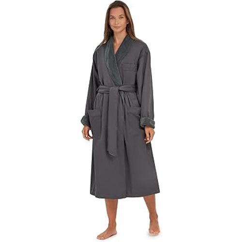 Plush Lined Microfiber Bath Robe for Women or Men - Super Soft, Durable Luxury Spa, Resort & Hotel Bathrobe, Generously Sized
