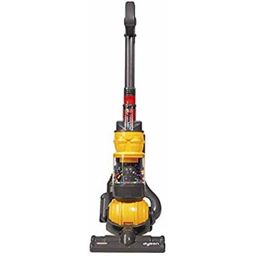 Casdon - Dyson Ball Vacuum TOY VACUUM with working suction and sounds, 2 lbs, Grey/Yellow/Multicolor