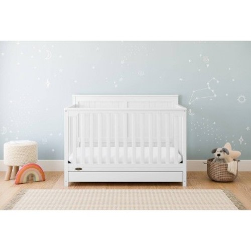 Graco Hadley 5-in-1 Convertible Crib with Drawer - White