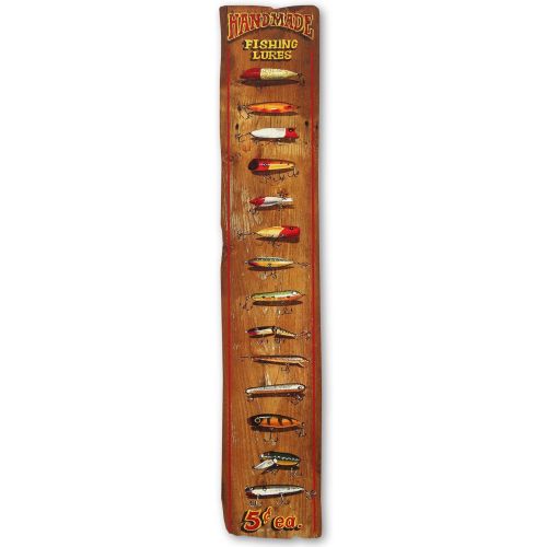 Open Road Brands Fishing Wall Art - Fishing Decorative Sign for Cabin, Lake House or Man Cave